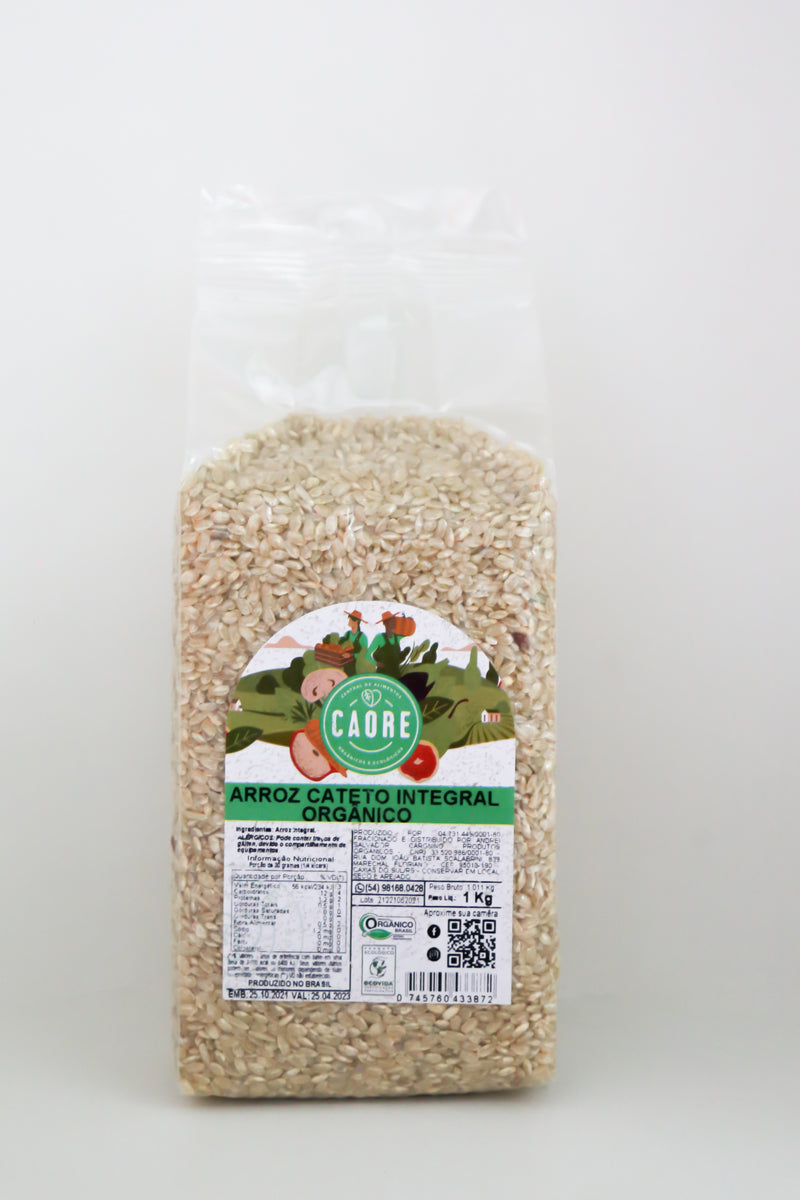 Arroz Cateto Integral Orgânico 1 KG