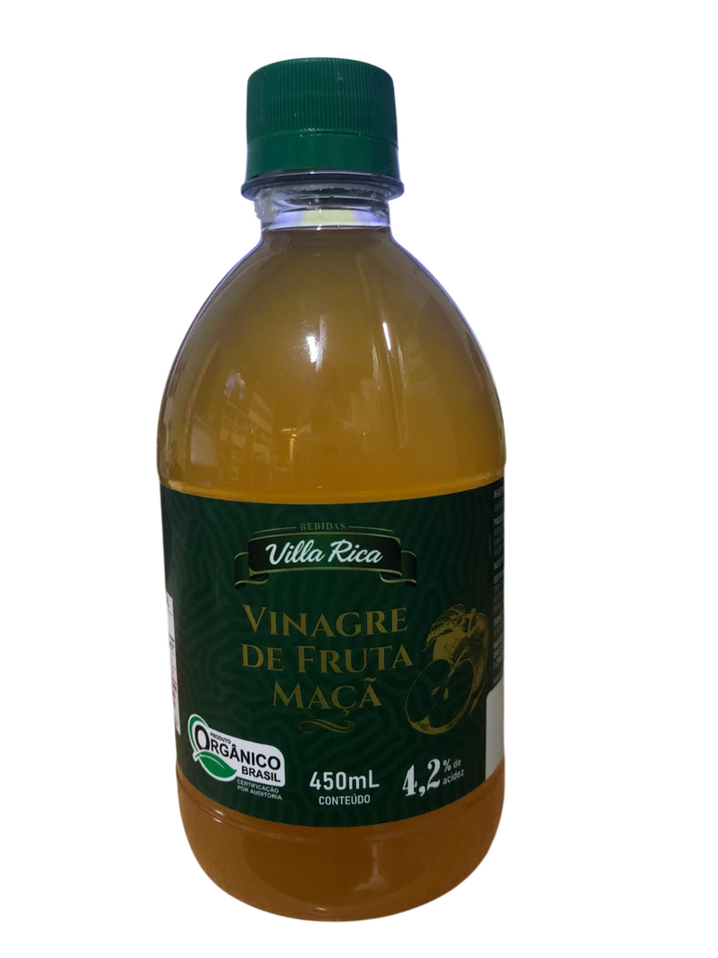 Vinagre de Fruta Maçã Orgânico 450 ml Villa Rica